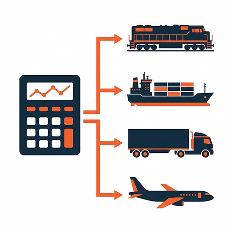 Logistics calculator — land, sea, air shipping